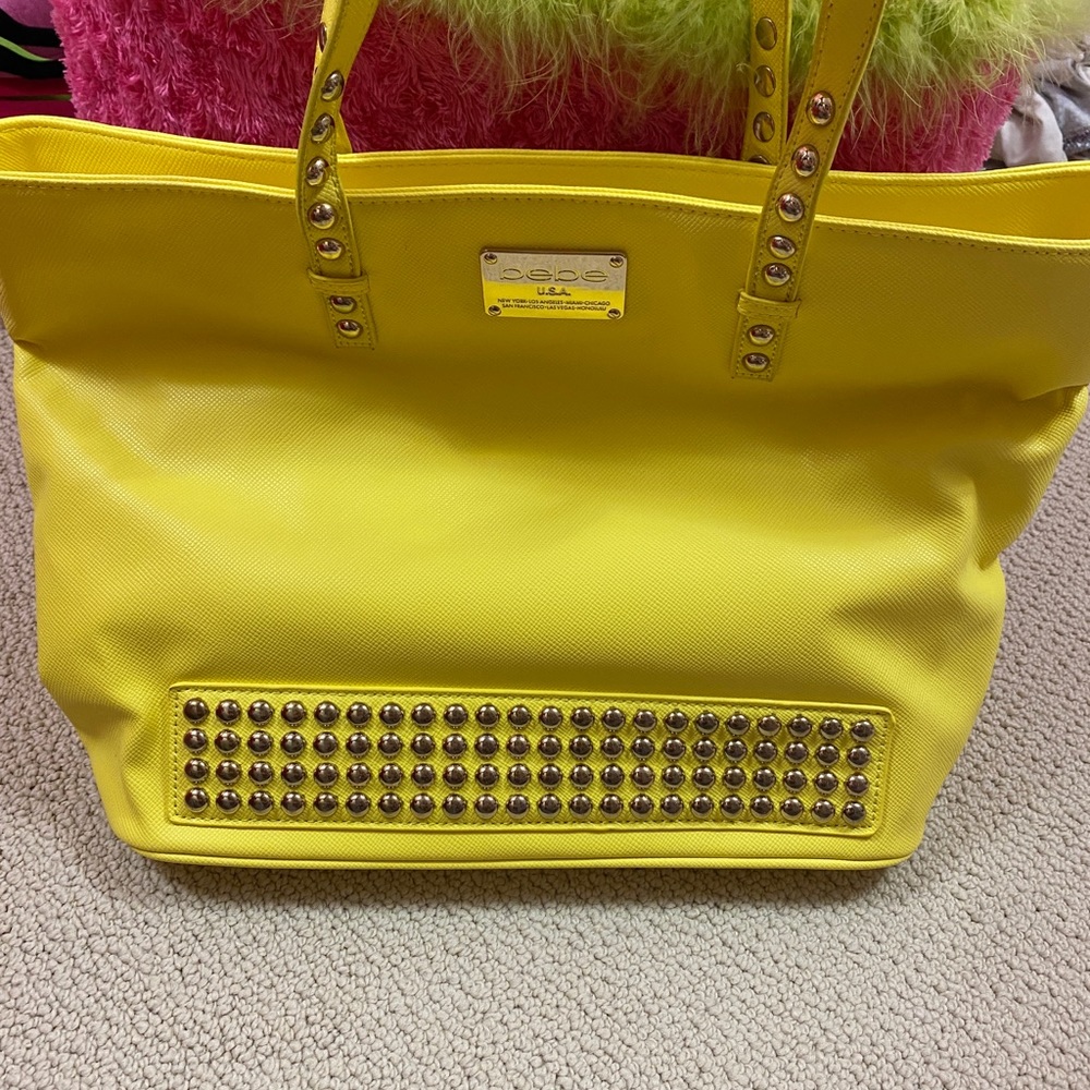 BeBe BRIGHT yellow tote